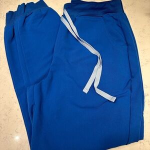 High waisted Zamora jogger scrub pants - royal blue. Like new.